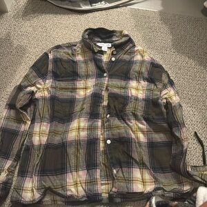 Old Navy Multicolor Plaid Button Down Shirt